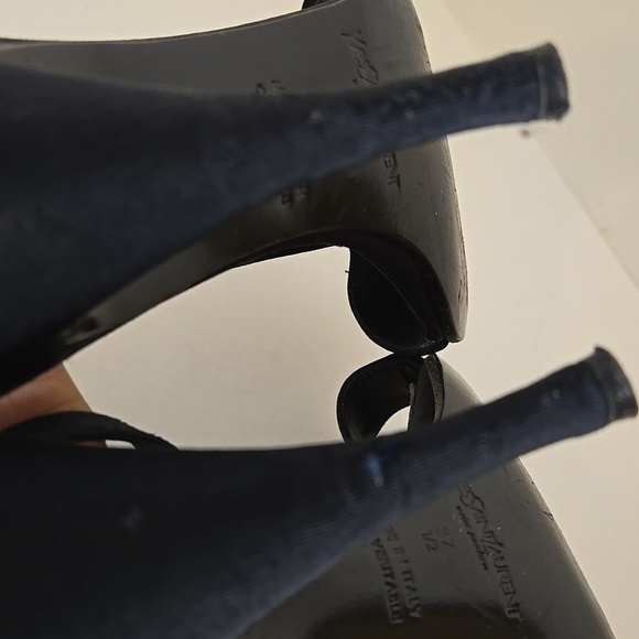Vintage Yves Saint Laurent Black Stiletto Heels Size 37.5 - Picture 8 of 8